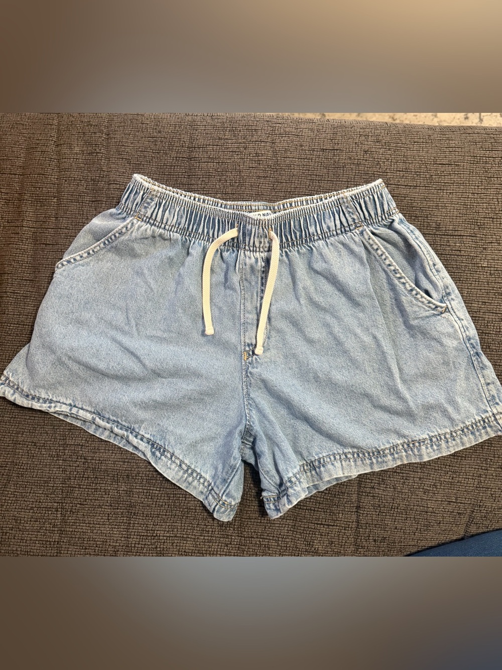 Old Navy Light Blue Drawstring Denim Shorts
